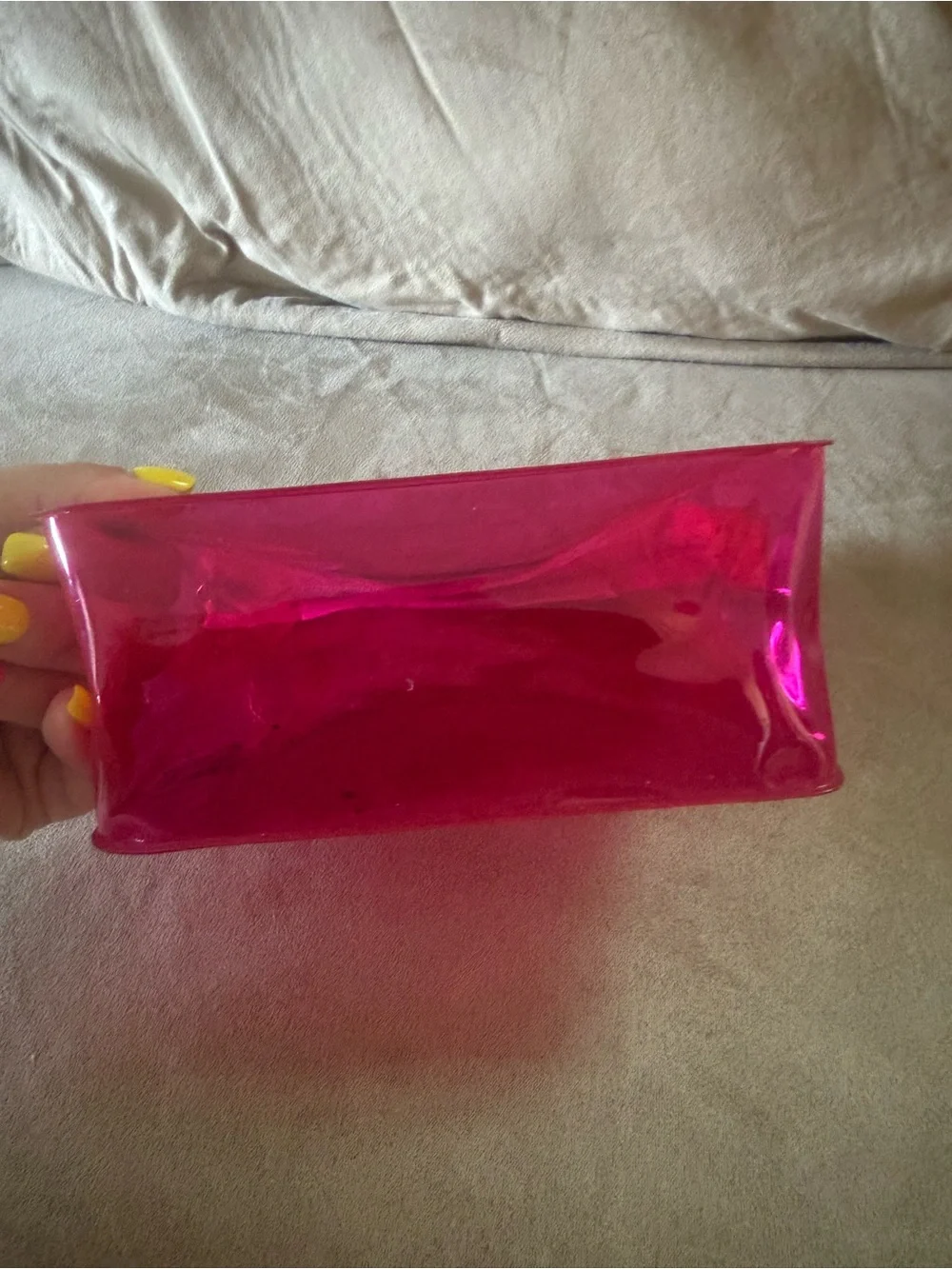 Prada candy pink makeup/travel bag